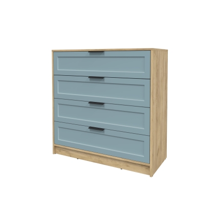 Kомод Тренд КТ-К100 (Дуб золотой ЛДСП/ Океан ЛМДФ) Ш1000 В1020 Г451 Kомод Тренд КТ-К100 (Дуб золотой ЛДСП/ Океан ЛМДФ) Ш1000 В1020 Г451